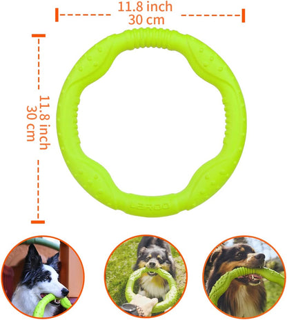 Dog Toys for Aggressive Chewers,¡¾Floatable¡¿ Dog Flying Disc, Dog Tug Toy, Interactive Dog Toys, Dog Teeth Cleaning, Tug of War Dog Toy, Dog Chew Toys, Dog Teething Toys for Catch, Fetch