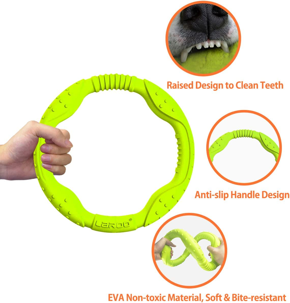 Dog Toys for Aggressive Chewers,¡¾Floatable¡¿ Dog Flying Disc, Dog Tug Toy, Interactive Dog Toys, Dog Teeth Cleaning, Tug of War Dog Toy, Dog Chew Toys, Dog Teething Toys for Catch, Fetch